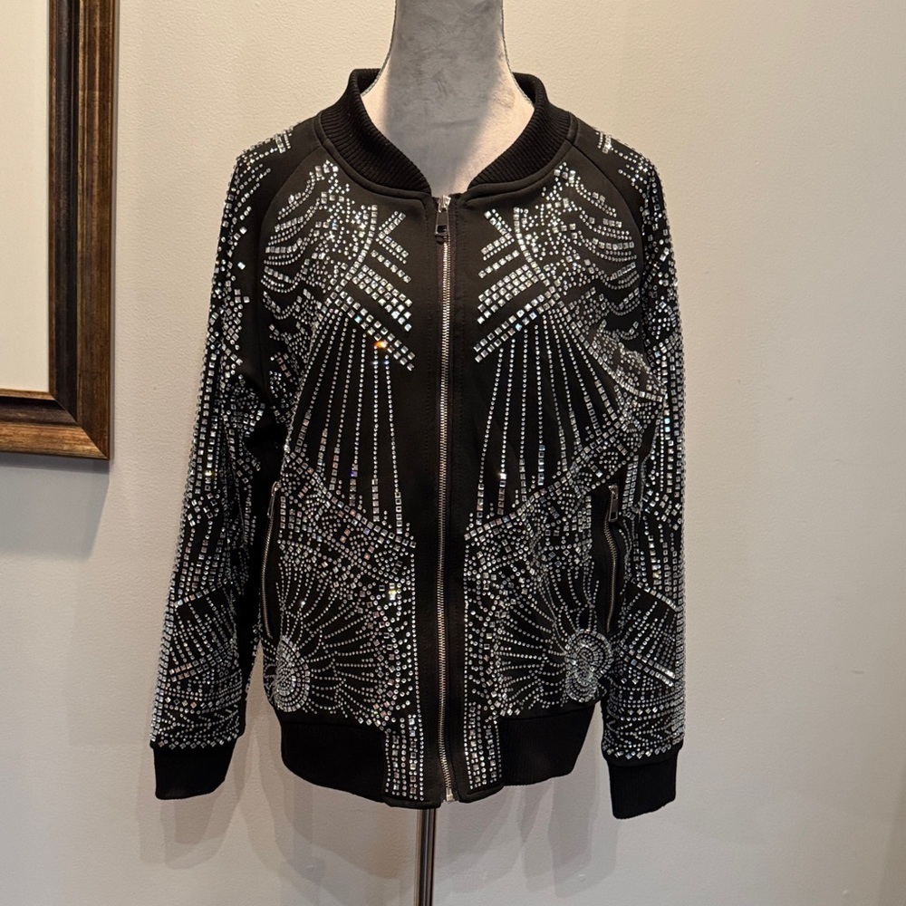 Sidanmali Black Embellished Women's Jacket EUC M